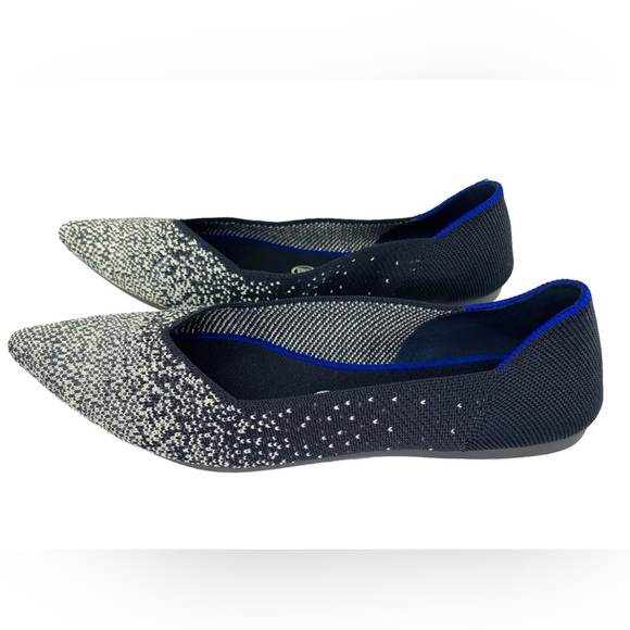Rothy's Retired Slate Twilight Metallic The Point Flats Pointed Toe W 9.5 - Picture 3 of 11
